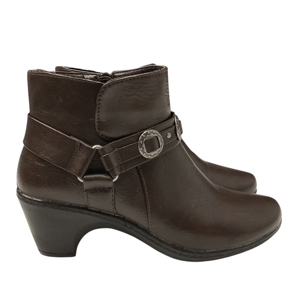 Easy Street Womens Comfort Wave Bailey Ankle Booties Brown Size 8.5 Western Vibe